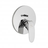 Built-in Bath Shower Mixer - Round Chrome