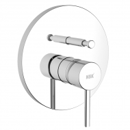 Built-in Bath Shower Mixer - Round Chrome