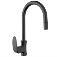 Pull-Out Kitchen Tap Black