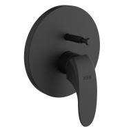 Build-in Bath Shower Mixer - Round Black