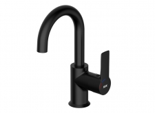 Wash Basin Mixer With Swivel Spout Black